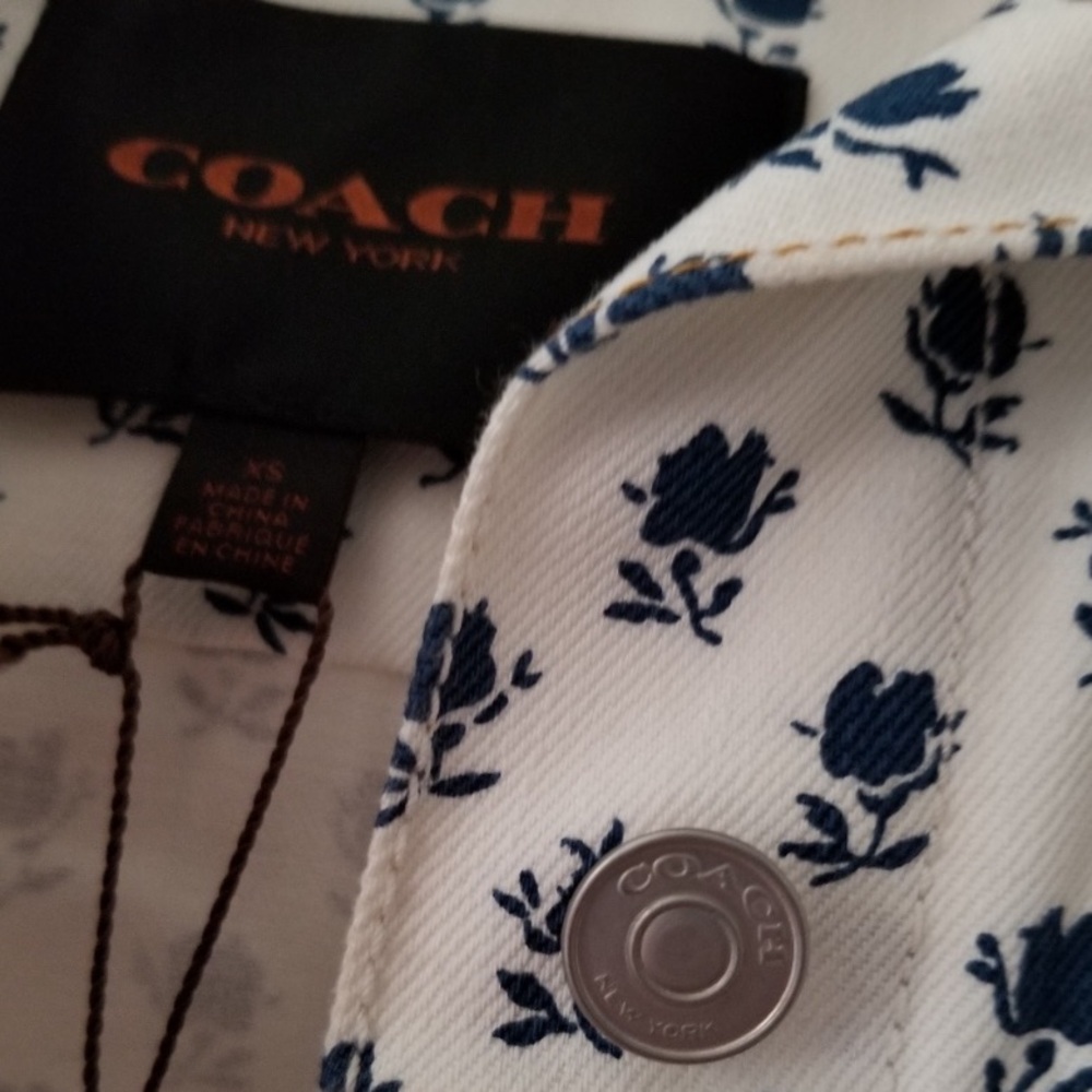 EUC Coach New York Badlands Floral Jean Jacket